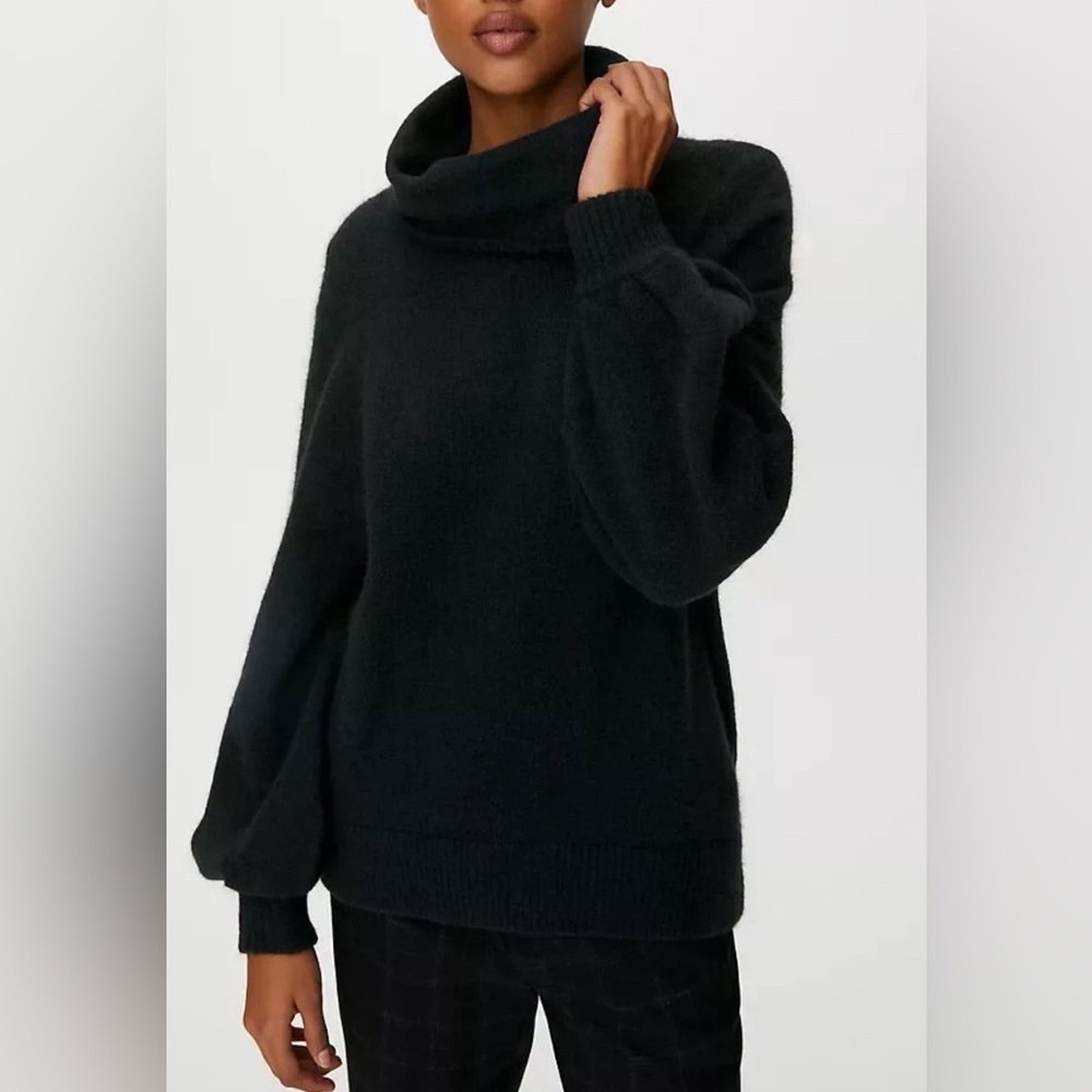 ARITZIA THE GROUP BABATON adichie sweater black turtleneck wool alpaca